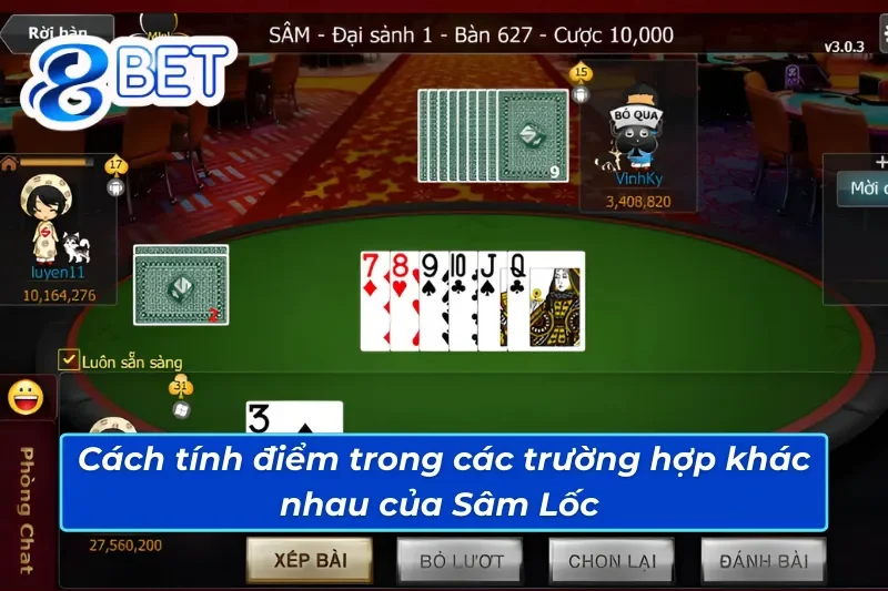 Sâm Lốc Trực Tuyến - Tựa Game Bài Đổi Thưởng Vạn Người Mê 88Bet 4 Chi tiết cách tính điểm trong game bài Sâm Lốc 88Bet
